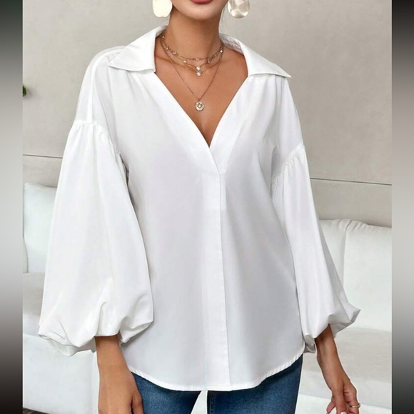 Luxe lantern sleeve blouse - Picture 5 of 15